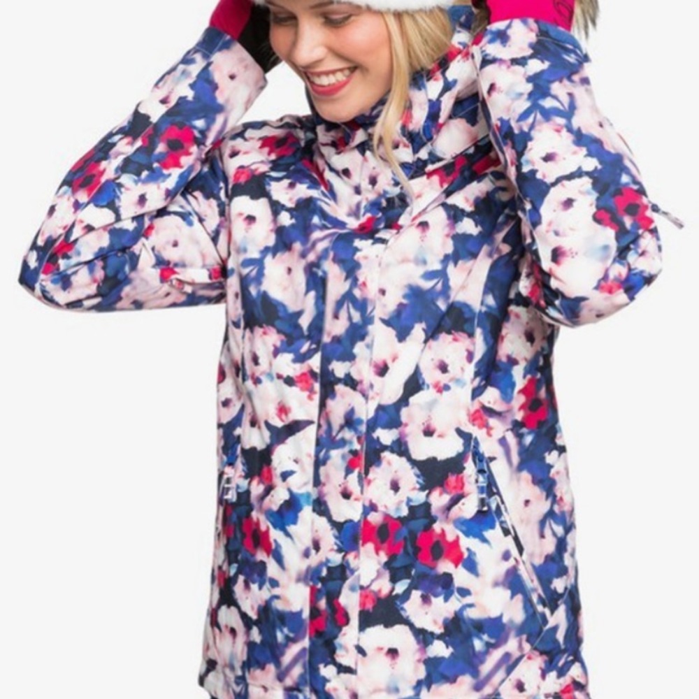 Roxy Jet Ski MAZARINE BLUE MIND JINGLE Womens Snowboard Ski Jacket